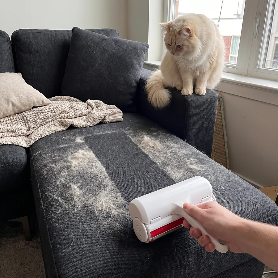 The Clean Sweep, reusable fur roller