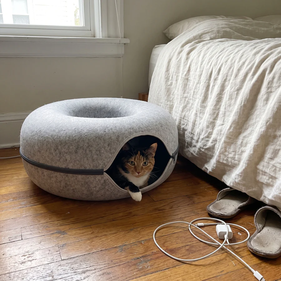 The Hideaway, felt tunnel bed