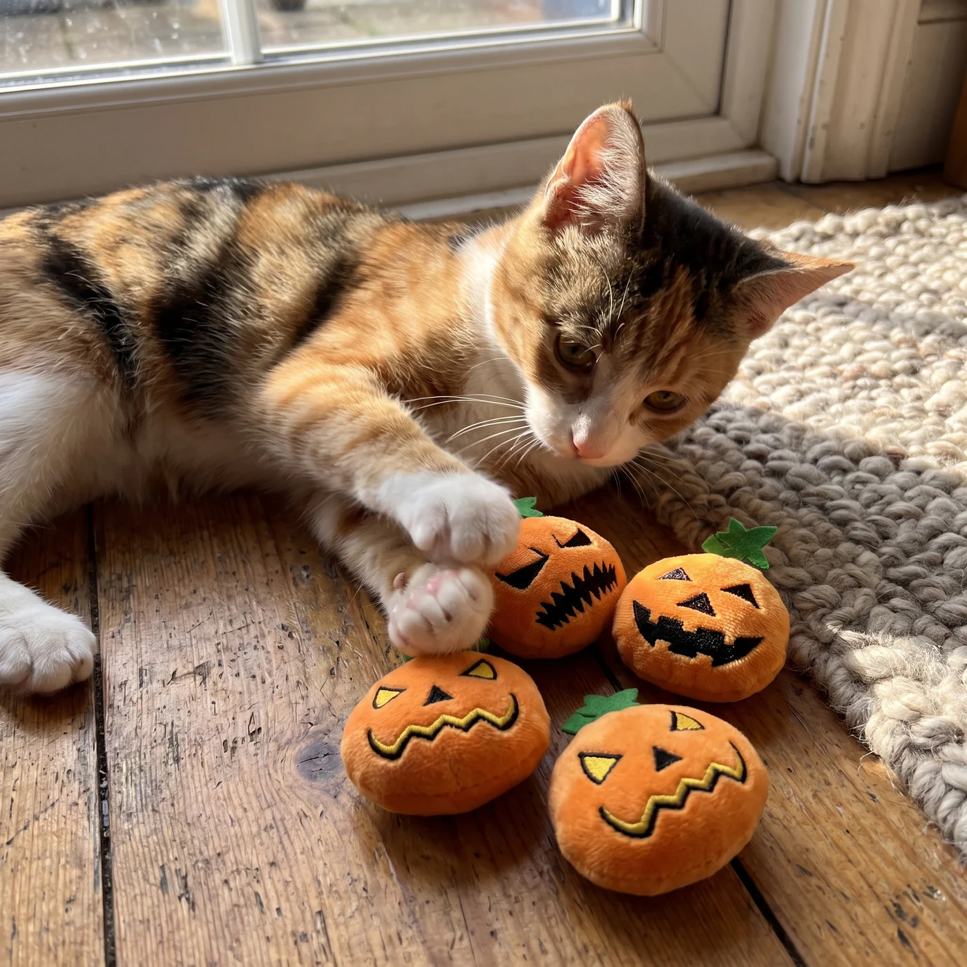Pumpkin Patch, plush pumpkin toys, 4-pack, part of The Haunted House Set