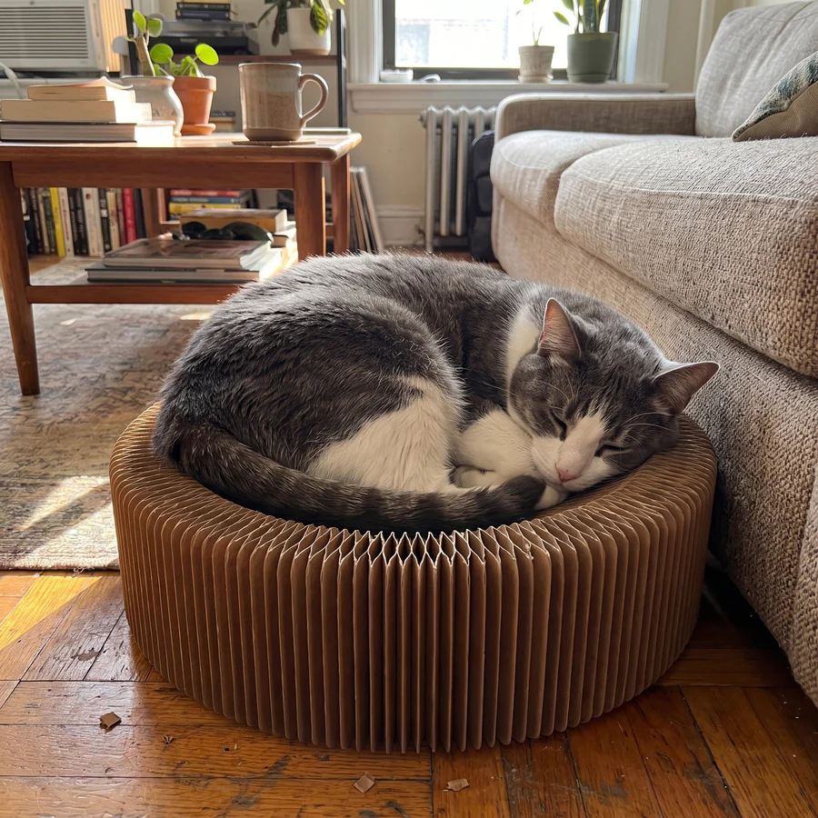 Territory Lounge, fold-out cardboard scratch lounge